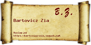 Bartovicz Zia névjegykártya